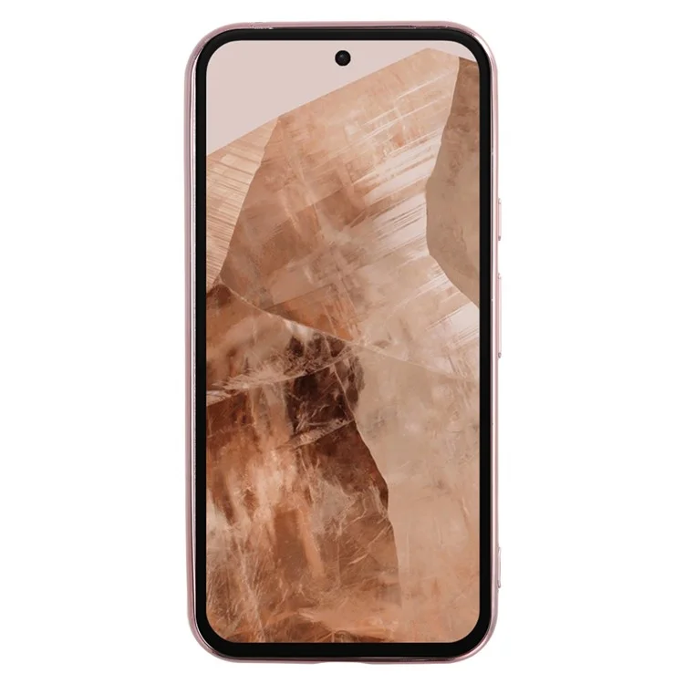 KADEM For Google Pixel 8a Case Ring Kickstand TPU Flowers Phone Cover Gradient Glitter - Rose Gold