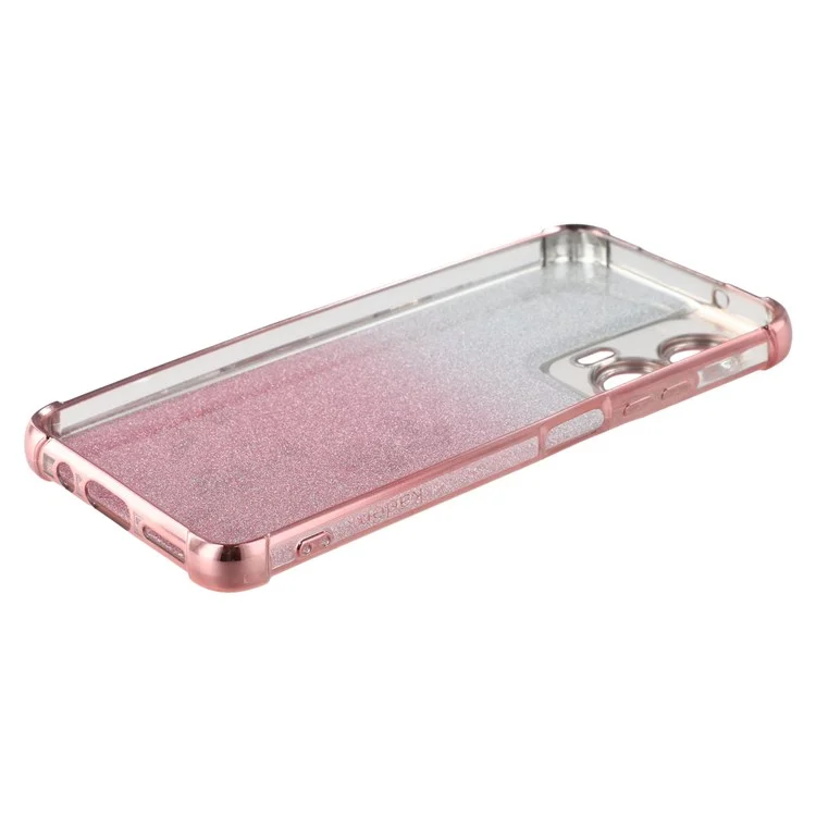 Coque Motorola Moto G35 5G KADEM Fleur TPU Flexible Gradient - Or rose