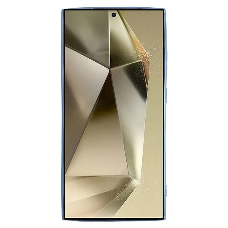 Custodia per Samsung Galaxy S25 Ultra KADEM con motivo floreale in TPU sfumato e cordino - Blu