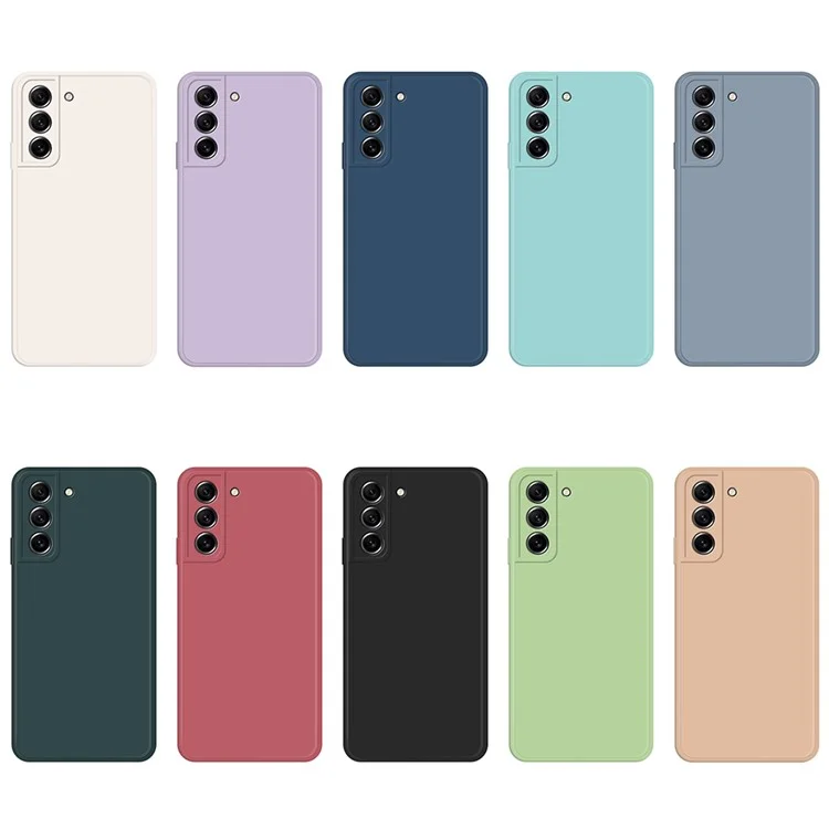 Para Samsung Galaxy S21 fe 5G Rubberse Flexible Flexible TPU Propina de Caída Drop Lining de Borde Recto Cubierta Protectora Teléfono - Beige