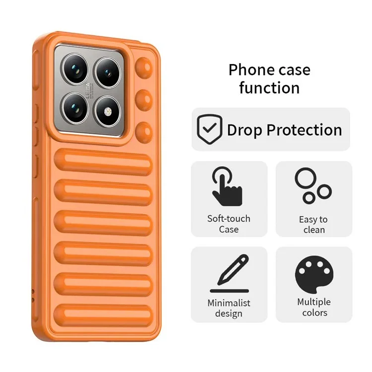 Für Xiaomi 14T Hülle Schützende TPU Handyhülle - Orange