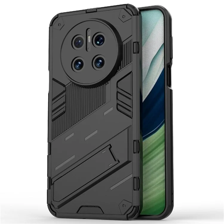 Custodia per Huawei Mate 70 in PC + TPU, resistente agli urti, con supporto - Nero