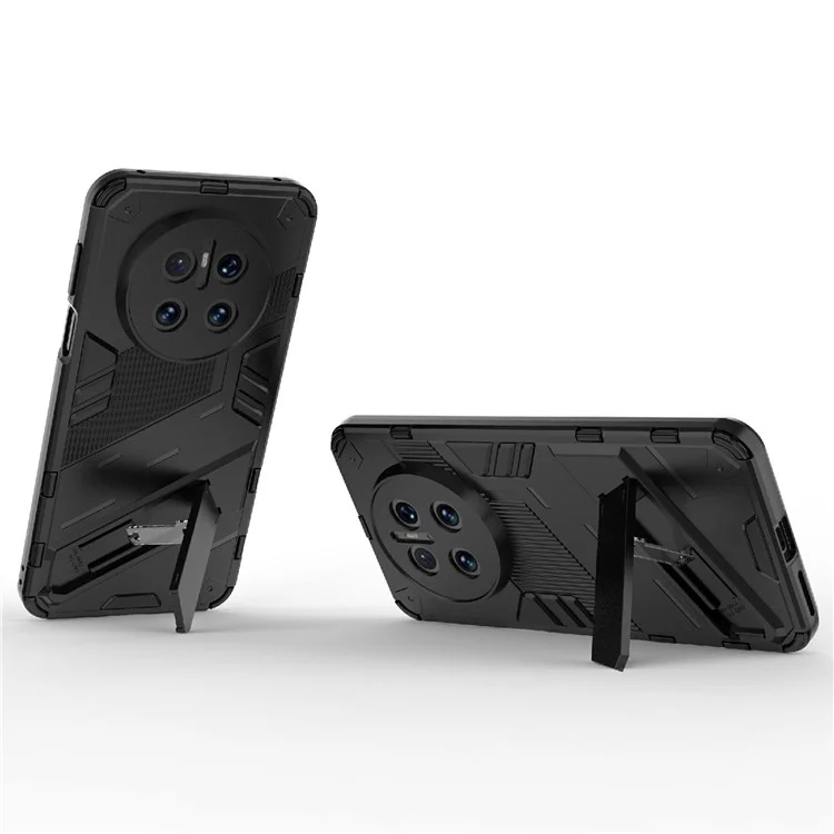 Custodia per Huawei Mate 70 in PC + TPU, resistente agli urti, con supporto - Nero