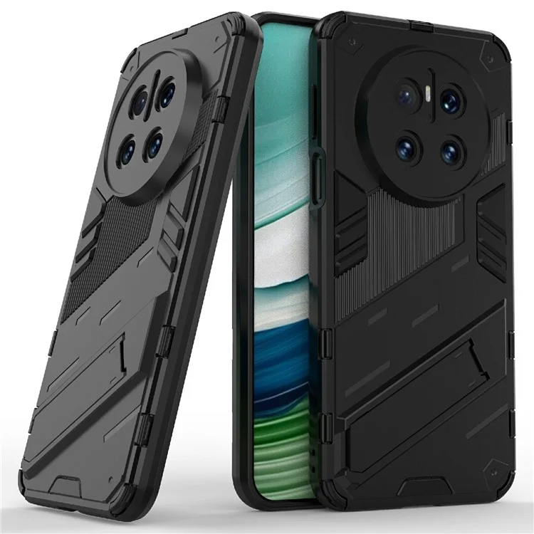 Custodia per Huawei Mate 70 in PC + TPU, resistente agli urti, con supporto - Nero