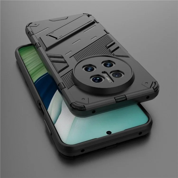 Custodia per Huawei Mate 70 in PC + TPU, resistente agli urti, con supporto - Nero