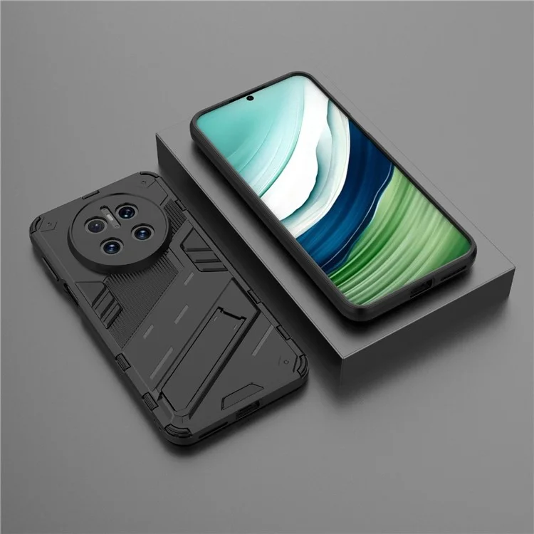 Custodia per Huawei Mate 70 in PC + TPU, resistente agli urti, con supporto - Nero