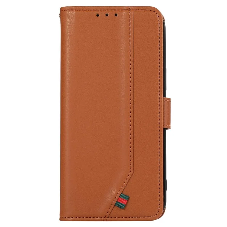 Custodia per Samsung Galaxy A56 5G con blocco RFID, cover in pelle a chiusura a libro - Marrone
