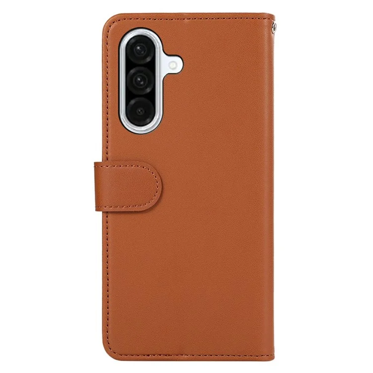 Custodia per Samsung Galaxy A56 5G con blocco RFID, cover in pelle a chiusura a libro - Marrone