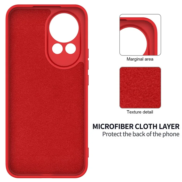 Capa para Huawei nova 13 5G de silicone líquido com alça de mão - Vermelha