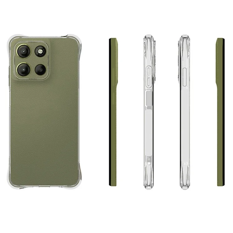 Compra al por mayor de funda de teléfono transparente antideslizante y a prueba de golpes de TPU para Motorola Moto G15 4G.
