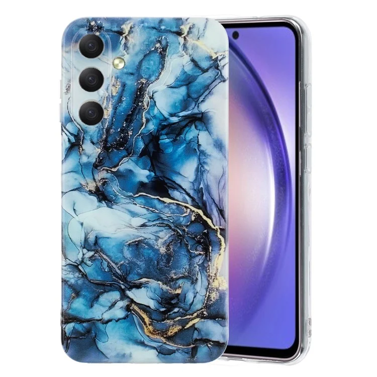 Чехол для Samsung Galaxy A26 5G, гибкий ТПУ, с мраморным узором - серый