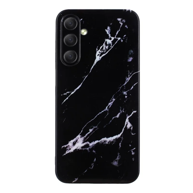 For Samsung Galaxy A17 5G / A17 4G / A26 5G Case Flexible TPU Marble Pattern Phone Cover - Black