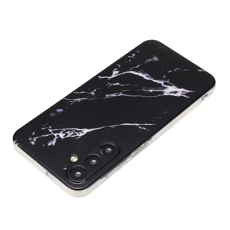 For Samsung Galaxy A17 5G / A17 4G / A26 5G Case Flexible TPU Marble Pattern Phone Cover - Black