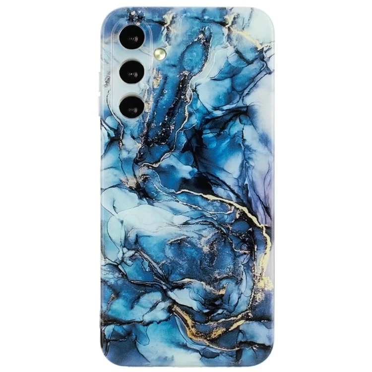 Für Samsung Galaxy A36 5G Hülle Flexibles TPU Marmorstruktur Handyhülle - Grau