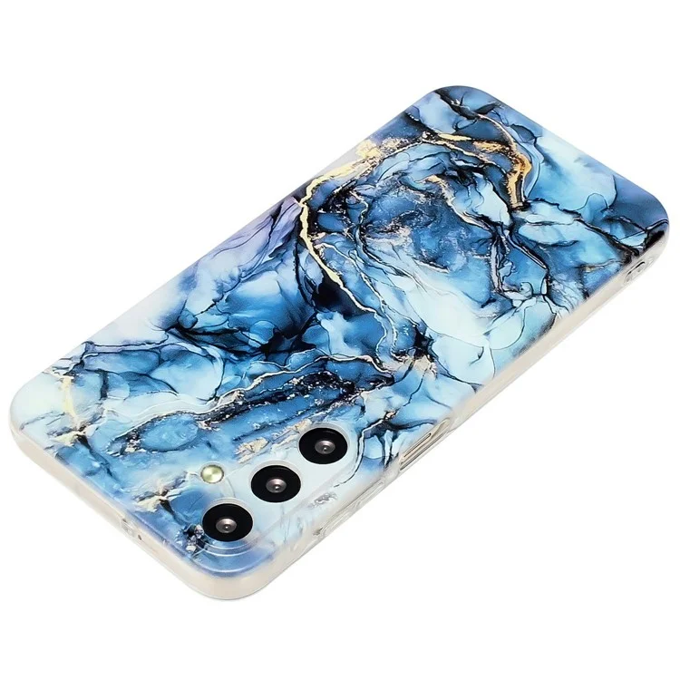 Für Samsung Galaxy A36 5G Hülle Flexibles TPU Marmorstruktur Handyhülle - Grau
