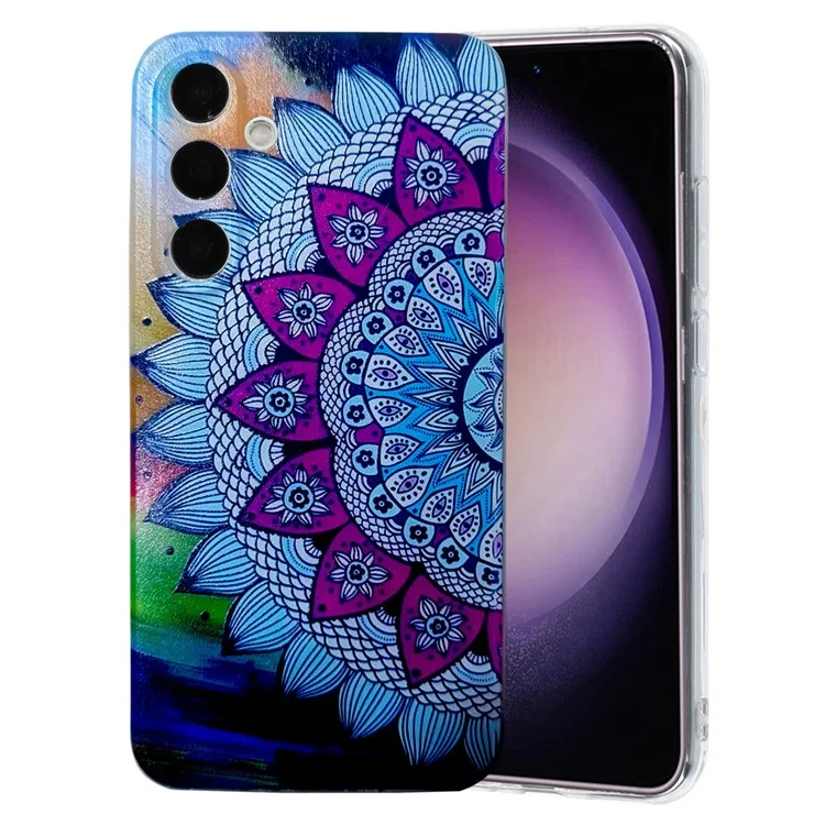 Capa para Samsung Galaxy A36 5G com impressão de padrão, tampa traseira de TPU para celular - Flor de Mandala