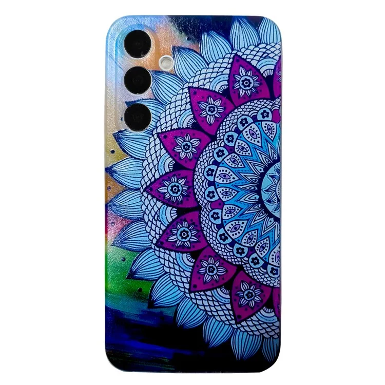 Capa para Samsung Galaxy A56 5G com impressão de padrão, tampa traseira de TPU para celular - Flor de Mandala