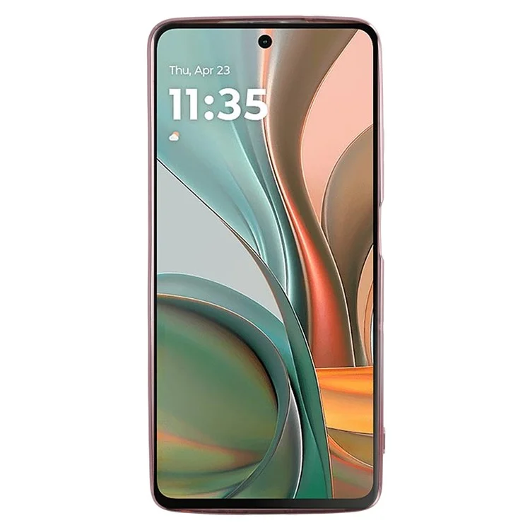 Capa Flexível Gradient TPU de Flor para Motorola Moto G75 5G - Rose Gold