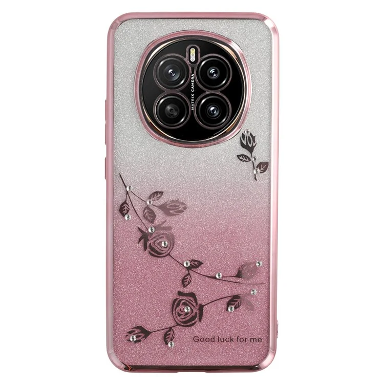 KADEM For Honor Magic7 5G Hülle Blumen TPU flexibler Farbverlauf Handyhülle - Roségold