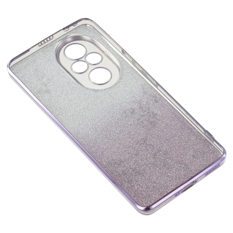 Capa KADEM For Honor 200 Pro 5G Flor TPU Flexível Gradiente Capa de Telefone - Roxo