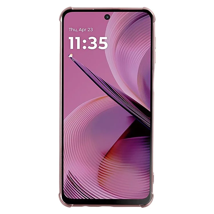 KADEM Hülle für Motorola Moto G55 5G, Blumen-TPU, flexibel, Farbverlauf, Handyhülle - Roségold
