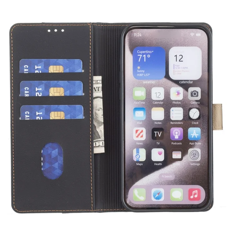 BINFEN COLOR BF33 per Honor 300 Custodia in pelle con colore sfumato RFID Blocking - Nero
