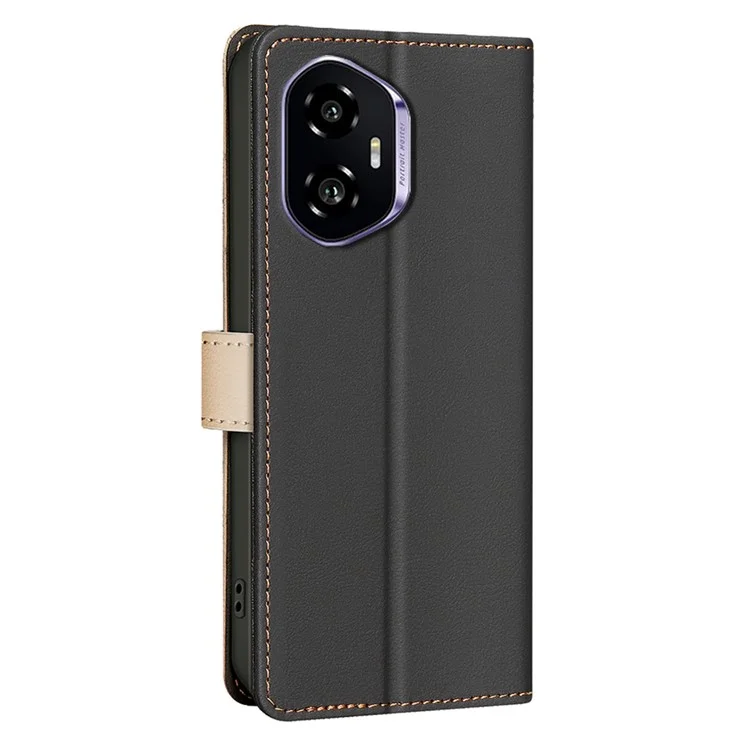 BINFEN COLOR BF33 per Honor 300 Custodia in pelle con colore sfumato RFID Blocking - Nero