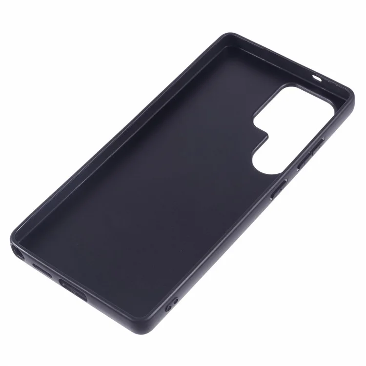 X-LEVEL For Samsung Galaxy S25 Ultra Phone Case Leather Coated PC TPU Back Cover with Metal Kickstand - Grey