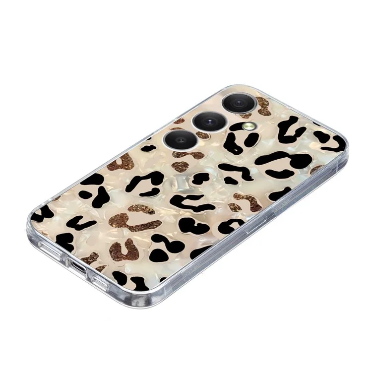 Coque pour Samsung Galaxy A56 5G avec motif imprimé, antichoc, en TPU souple - Imprimé léopard