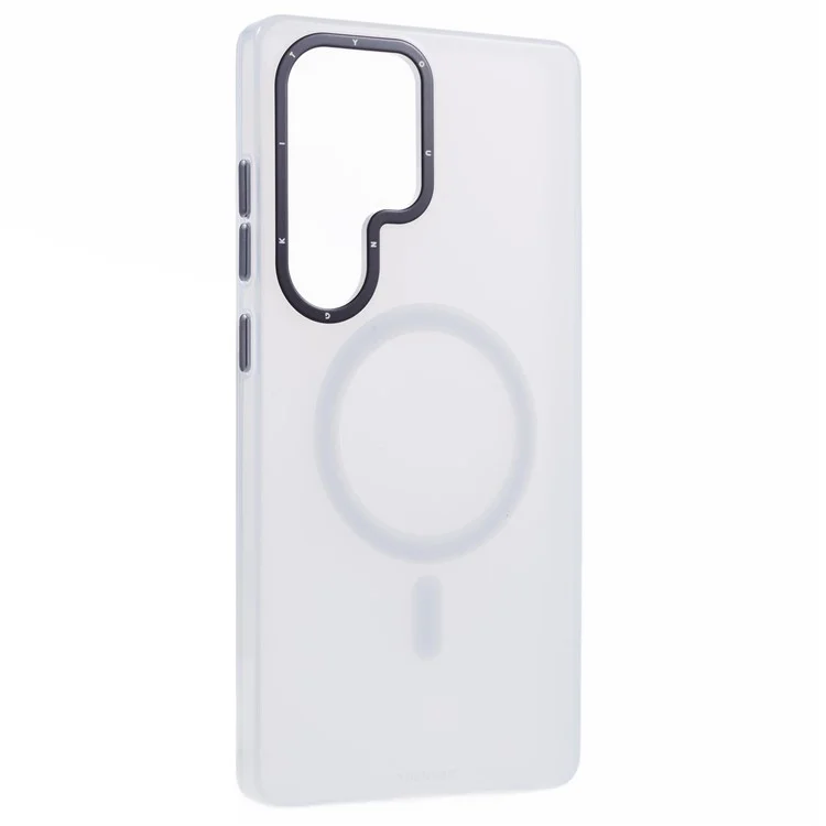 YOUNGKIT Custodia opaca per Samsung Galaxy S25 Ultra compatibile con MagSafe, in PET TPU antiurto - Bianco