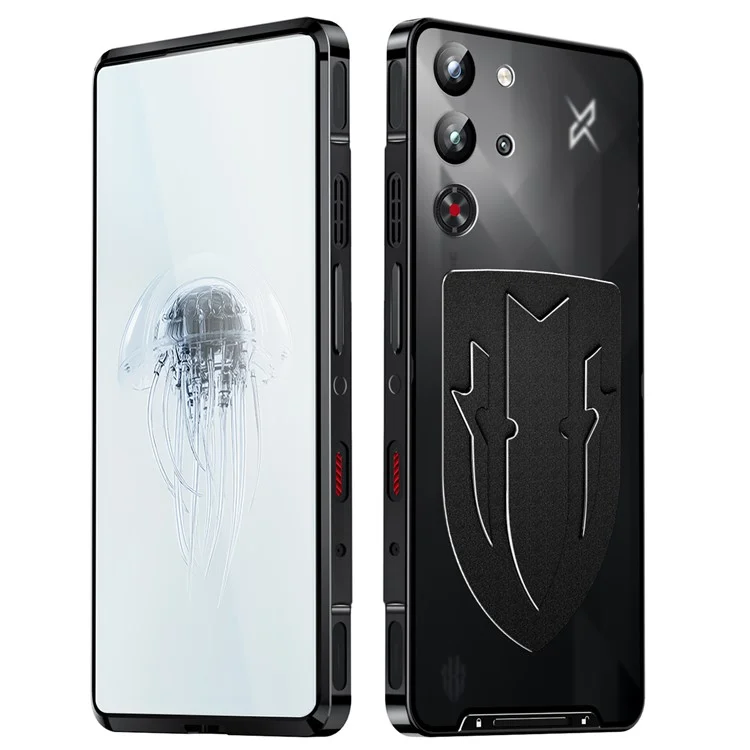 Für ZTE nubia Red Magic 10 Pro 5G / 10 Pro+ 5G Hülle Wärmeableitung Metallrahmen PC Handyhülle - Schwarz