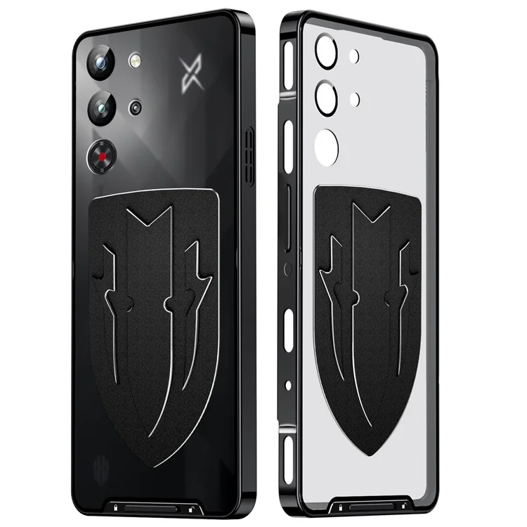 Für ZTE nubia Red Magic 10 Pro 5G / 10 Pro+ 5G Hülle Wärmeableitung Metallrahmen PC Handyhülle - Schwarz