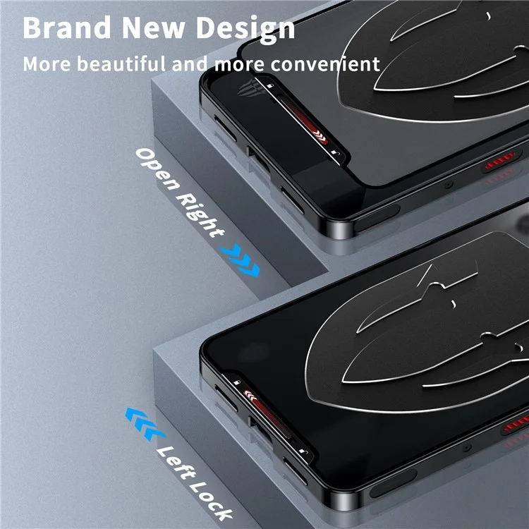 Für ZTE nubia Red Magic 10 Pro 5G / 10 Pro+ 5G Hülle Wärmeableitung Metallrahmen PC Handyhülle - Schwarz