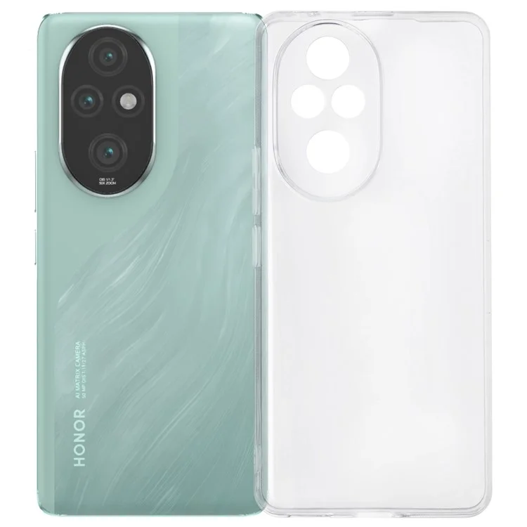 For Honor 200 Pro 5G Hülle wasserfrei 2,0 mm klare Telefon-TPU-Abdeckung
