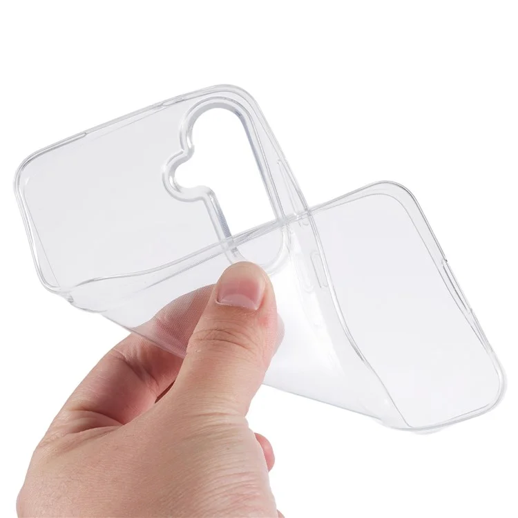 Coque pour Samsung Galaxy S24 FE, ajustement fin, transparente, en TPU souple