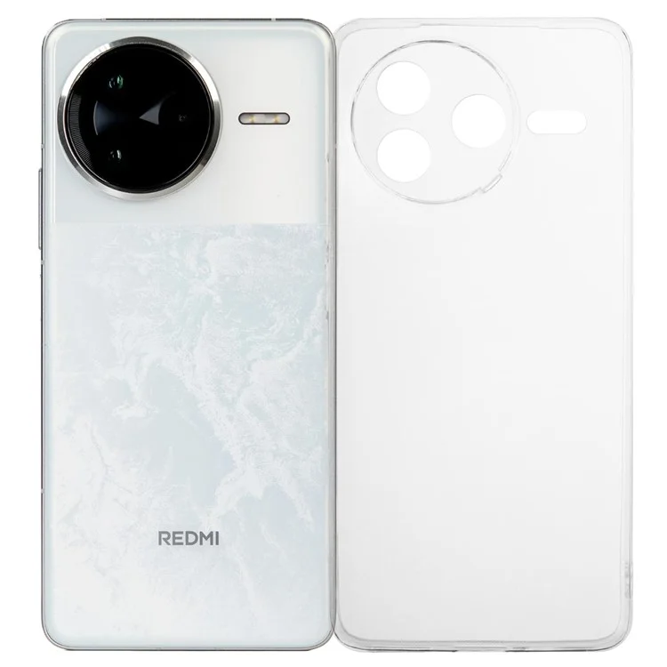 Für Xiaomi Redmi K80 5G klare Handyhülle, wasserbeständige TPU-Rückseite