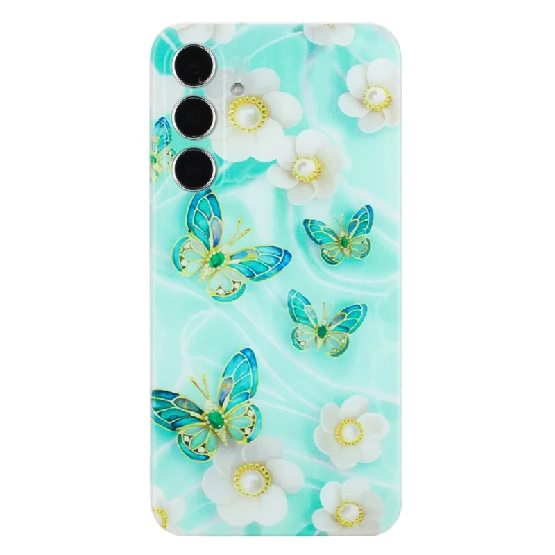Funda para Samsung Galaxy A26 5G, cubierta trasera de teléfono de TPU blando con impresión de patrones - Mariposa Flor