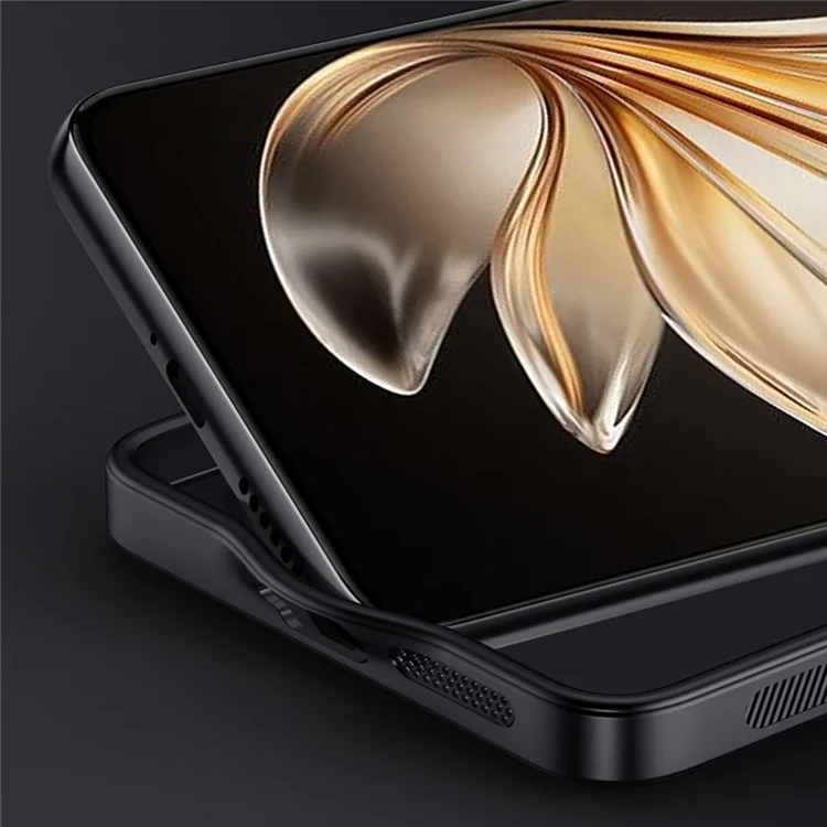 Für vivo S20 Pro 5G Hülle Holztextur PU-Leder beschichtet PC TPU Handyhülle - Schwarz