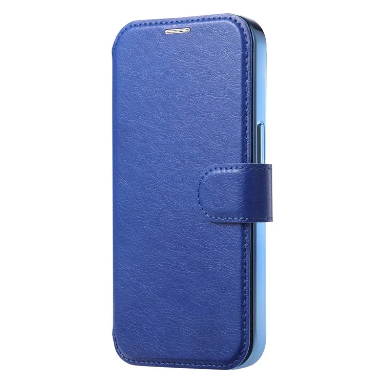 Funda para iPhone 15 Pro Max compatible con MagSafe, cubierta de teléfono de piel desmontable con película para lente - Azul