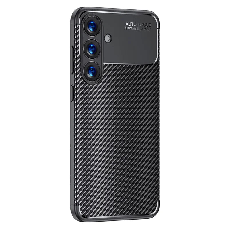 Coque pour Samsung Galaxy S25 en texture fibre de carbone TPU, dissipation de la chaleur