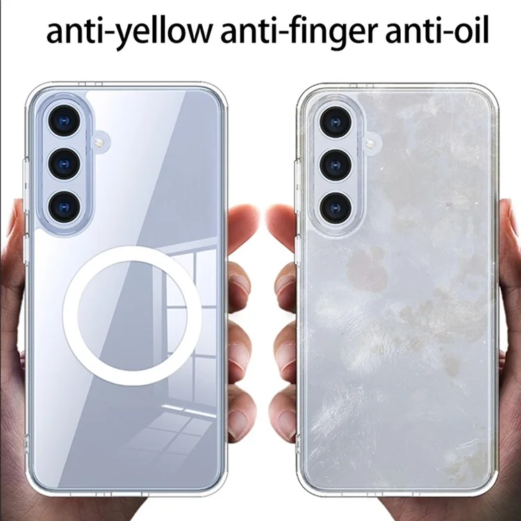 Оптовая закупка чехла для Samsung Galaxy S25+ совместимого с MagSafe, устойчивого к царапинам, из поликарбоната и термопластичного полиуретана - черный