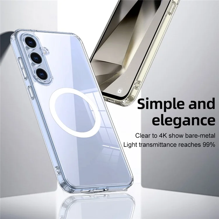 Оптовая закупка чехла для Samsung Galaxy S25+ совместимого с MagSafe, устойчивого к царапинам, из поликарбоната и термопластичного полиуретана - черный