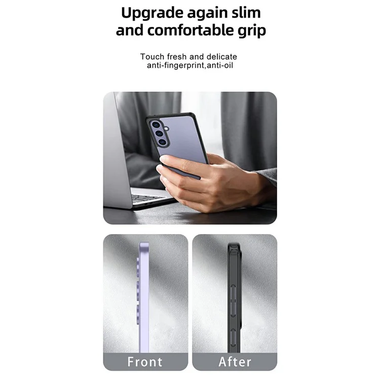 Funda para Samsung Galaxy S25 Carcasa de PC+TPU Protección de Airbag - Negro