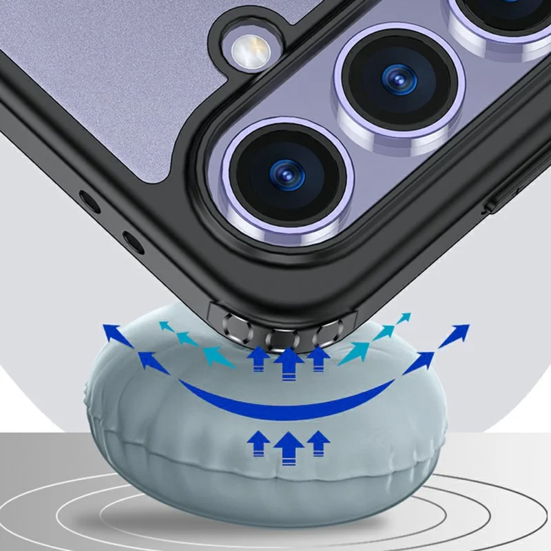 Für Samsung Galaxy S25+ Hülle PC+TPU Handyhülle Airbag-Schutz - Schwarz