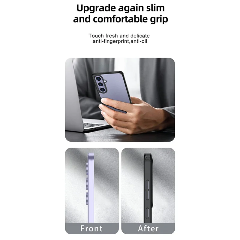 Für Samsung Galaxy S25+ Hülle PC+TPU Handyhülle Airbag-Schutz - Schwarz