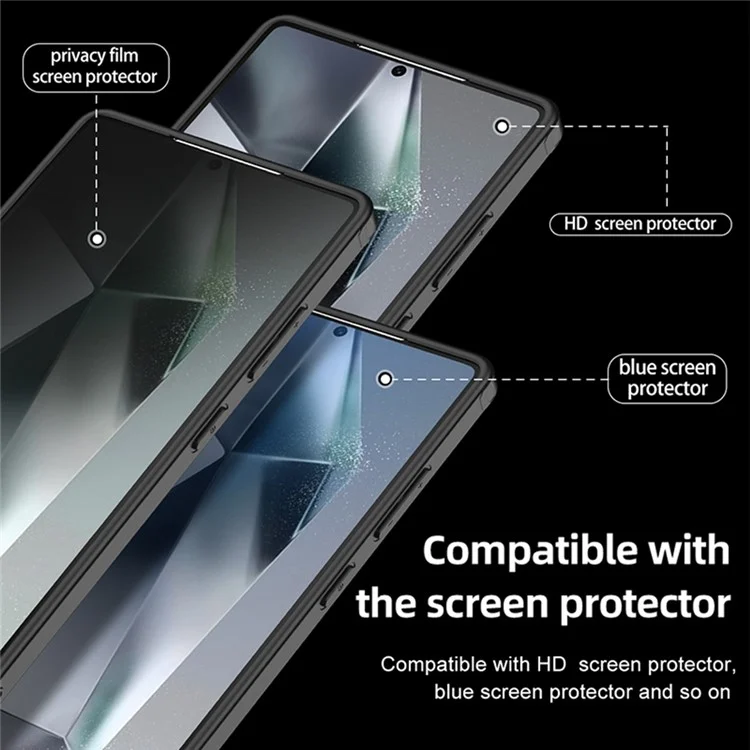 Funda para Samsung Galaxy S25 Ultra PC+TPU Cubierta de teléfono Protección de airbag - Negro