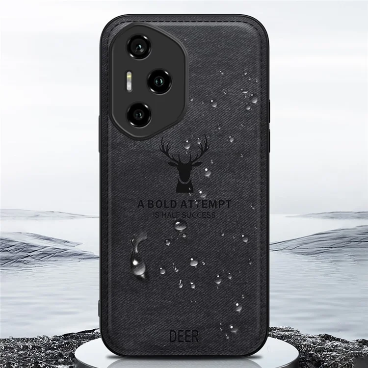 Custodia Pro 300 per For Honor con texture in tessuto a motivo cervo e pelle PU ibrida - Nero