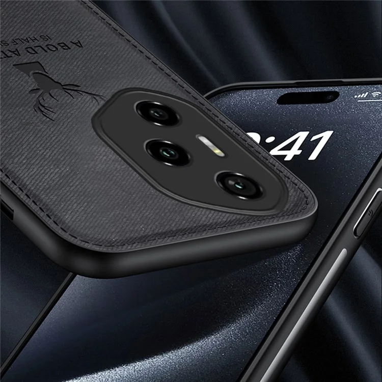 Custodia Pro 300 per For Honor con texture in tessuto a motivo cervo e pelle PU ibrida - Nero