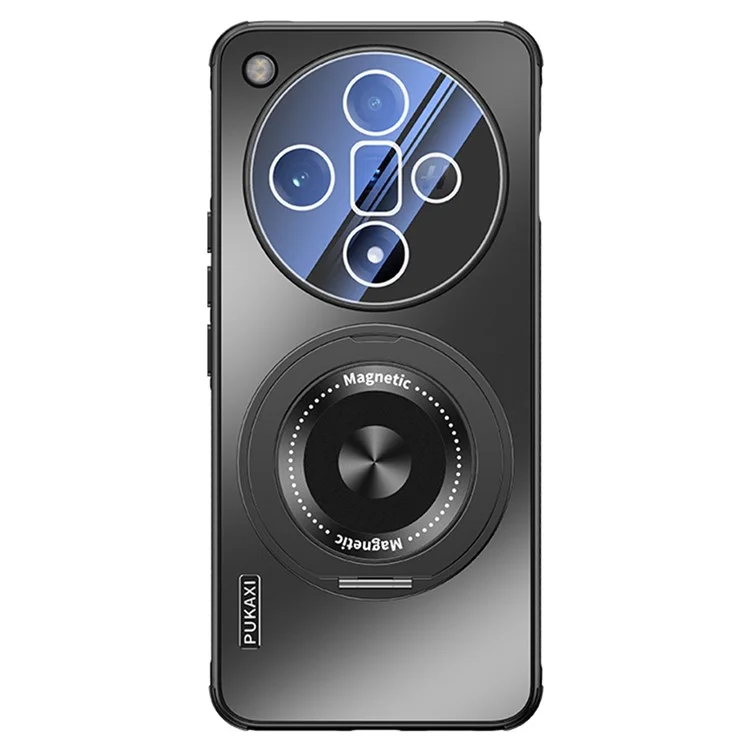 Hülle für Oppo Find X7 5G, kompatibel mit MagSafe, mit Ständer, aus TPU und PC, mit Wärmeableitung - Schwarz