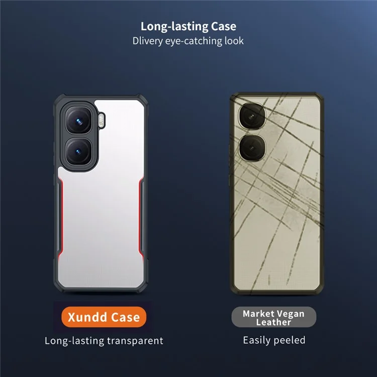 Funda XUNDD para vivo iQOO Neo10 5G a prueba de caídas TPU + cubierta de teléfono de acrílico transparente
